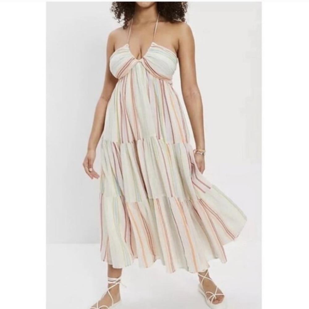 NWT AEO Multicolor Striped Midi Dress